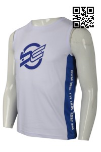 VT160  訂製男款運動背心  供應緊身背心T恤  大量訂造背心T恤 背心T恤專營   白色